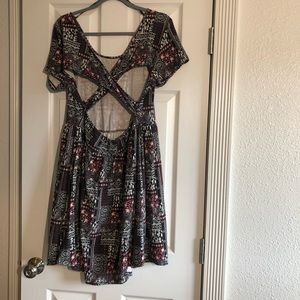 Tribal print cut out back skater dress size 3x